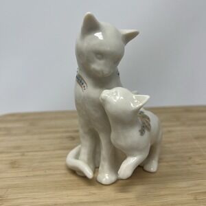 Vintage LENOX Jewels Collection Cat & Kitten Porcelain Figurine Mothers Love USA